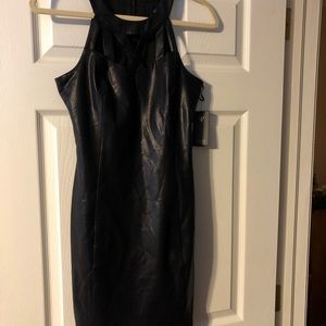 Black metallic look dress